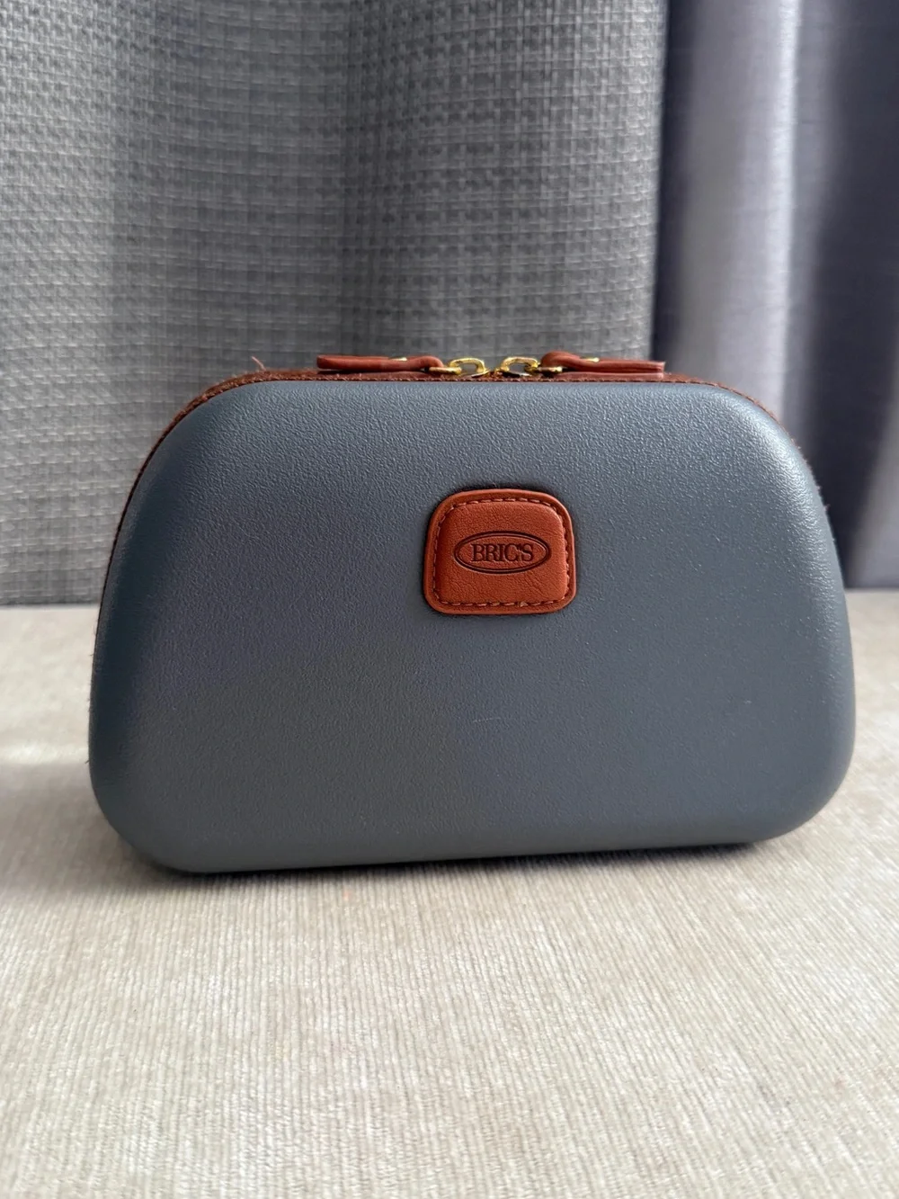Bric's Gray and Brown Structured Travel Case
